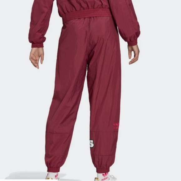 ADIDAS originals maroon red Sweatpants Relaxed cuffed Joggers size small - Picture 5 of 8